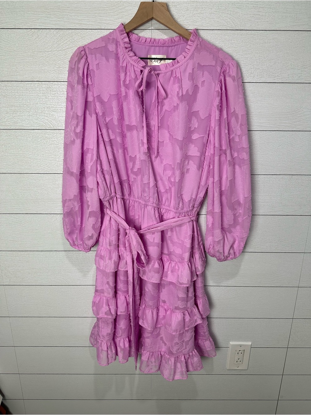 NWT Eliza J Pink Tiered Dress Size 16W - Picture 7 of 12